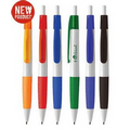 Union Printed White "Comfort-Grip" Click Pen